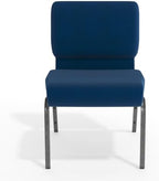 Navy Blue 21" W Stacking Church Chair, 4-Pack, alternate view 5