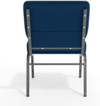 Navy Blue 21" W Stacking Church Chair, 4-Pack, alternate view 7