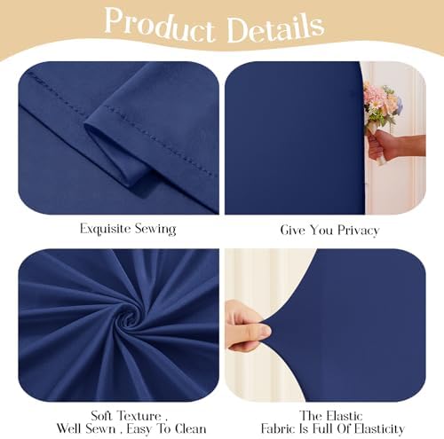 Navy Blue Arch Backdrop Cover 7.2FT Party Wedding Arch Covers Stretchy Backdrop Baby Shower Bridal Shower, alternate view 4