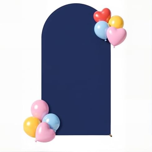 Navy Blue Arch Backdrop Cover 7.2FT Party Wedding Arch Covers Stretchy Backdrop Baby Shower Bridal Shower, alternate view 7