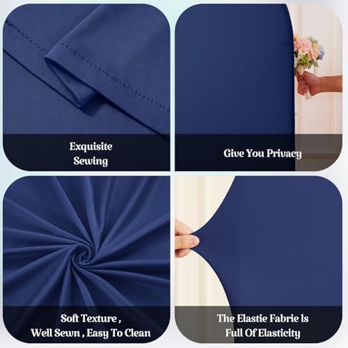 Navy Blue Arch Backdrop Cover for Wedding, 6.6FT Navy Blue Arch Cover Stretchy Backdrops, Double-Sided Arch, alternate view 5