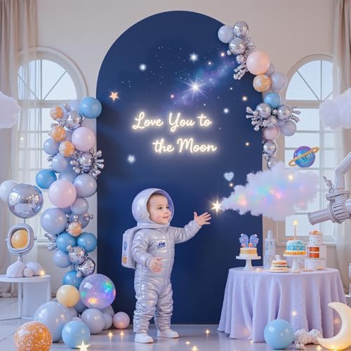 Navy Blue Arch Backdrop Cover for Wedding, 6FT Navy Blue Arch Cover Stretchy Backdrops, Double-Sided Arch Stand, alternate
