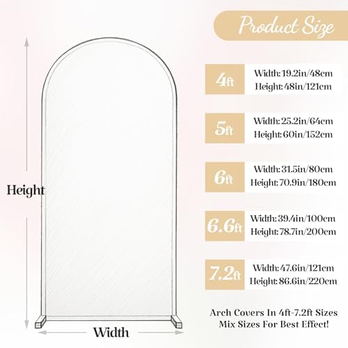 Navy Blue Arch Backdrop Cover for Wedding, 6FT Navy Blue Arch Cover Stretchy Backdrops, Double-Sided Arch Stand, alternate