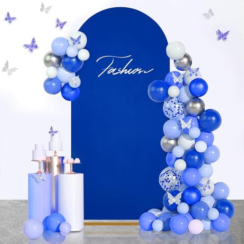 Navy Blue Arch Backdrop Cover Spandex Fitted 5FT Wedding Arch Covers in 2.2ftx5ft in Navy Blue