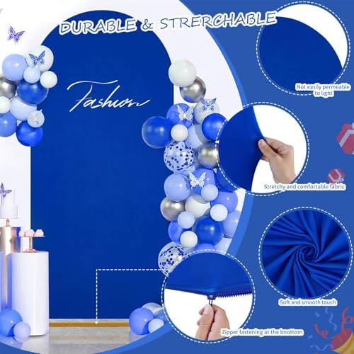 Navy Blue Arch Backdrop Cover Spandex Fitted 5FT Wedding Arch Covers in 2.2ftx5ft in Navy Blue, alternate view 5