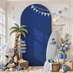 Navy Blue Arch Cover 6.6FT Spandex Fitted Wedding Arch Stand Covers Round Top Chiara Arch Covers Stretchy