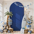 Navy Blue Arch Cover 6FT Spandex Fitted Wedding Arch Stand Covers Round Top Chiara Arch Covers Stretchy Backdrop