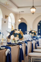 Navy Blue Artificial Flowers Combo, Rose Dahlia Wedding Decor in Navy Blue, alternate view 2