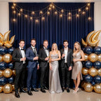 Navy Blue Backdrop Curtain - 40x10FT Back Drop Curtains for Parties Wrinkle-Free Soft Polyester Photo Backdrop, alternate