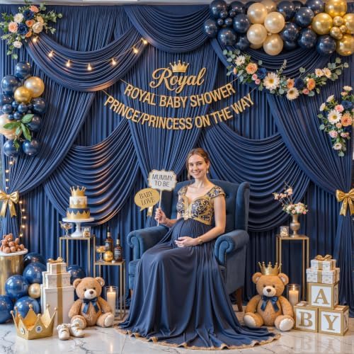 Navy Blue Backdrop Curtain for Parties Wrinkle Free Photo Curtains Backdrop Drapes Fabric Decoration for Wedding, alternate