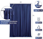 Navy Blue Backdrop Curtain for Parties Wrinkle Free Photo Curtains Backdrop Drapes Fabric Decoration for Wedding, alternate