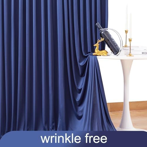 Navy Blue Backdrop Curtain for Parties Wrinkle Free Photo Curtains Backdrop Drapes Fabric Decoration for Wedding, alternate