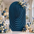 Navy Blue Draped Arch Cover, 6.6FT Elegant Wedding Arch Backdrop Cover in 6.6FT in Navy Blue