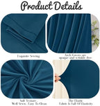 Navy Blue Draped Arch Cover, 6.6FT Elegant Wedding Arch Backdrop Cover in 6.6FT in Navy Blue, alternate view 6