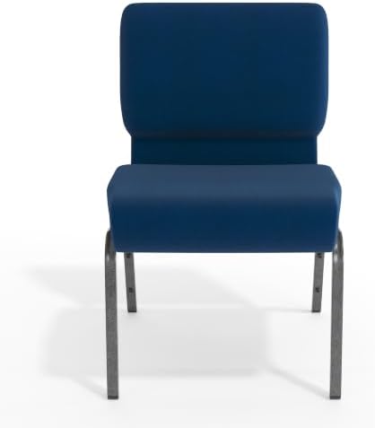 Navy Blue Fabric 21" W Stacking Church Chair, alternate view 6