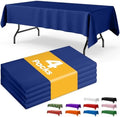 Navy Blue Plastic Table Cloth Disposable, 4 Pack, 54 x 108 in