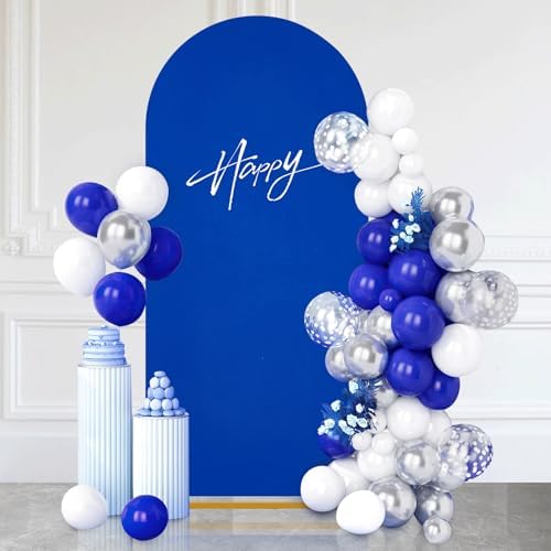 Navy Blue Spandex Arch Cover 6FT Wedding Arch Backdrop Cover in 2.6ftx6ft in Navy Blue, alternate view 4