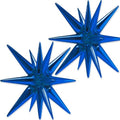 Navy Blue Star Spike Balloons 2pcs Explosion Foil Mylar Balloons in 2 PCS - 42 Inch in Blue-navy Blue