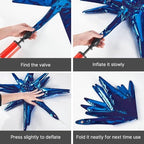 Navy Blue Star Spike Balloons 2pcs Explosion Foil Mylar Balloons in 2 PCS - 42 Inch in Blue-navy Blue, alternate view 6