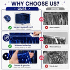 Navy Blue Tinsel Backdrop, 4 Pack 3.3 x 6.6 ft Foil Fringe Curtains in 3.3 x 6.6 ft, alternate view 3