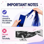 Navy Blue Tinsel Backdrop, 4 Pack 3.3 x 6.6 ft Foil Fringe Curtains in 3.3 x 6.6 ft, alternate view 4