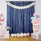 Navy Sequin Backdrop Curtain 3 Panels 2FTx8FT Glitter Navy Background Drapes Sparkle Photography Backdrop for, alternate view