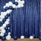 Navy Sequin Backdrop Curtain 4FTx8FT Glitter Navy Background Drapes Sparkle Photography Backdrop for Party