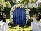Navy Sequin Backdrop Curtain 6 Panels 2FTx8FT Glitter Navy Background Drapes Sparkle Photography Backdrop for, alternate view