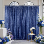 Navy Sequin Backdrop Curtain 7FTx7FT Glitter Navy Background Drapes Sparkle Photography Backdrop for Party, alternate view 7