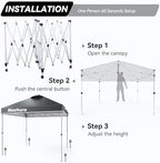 Nazhura 10' x 10' Pop Up Canopy Tent with Sand Weight Bag, Freestanding Sun Shelter for Picnic and Camping, One, alternate
