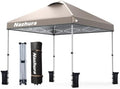 Nazhura 10' x 10' Pop Up Canopy Tent with Sand Weight Bag, Freestanding Sun Shelter for Picnic and Camping, One