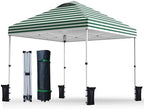 Nazhura 10' x 10' Pop Up Canopy Tent with Sand Weight Bag, Freestanding Sun Shelter for Picnic and Camping, One