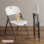 Nazhura 350 Weight Limit Heavy Duty Plastic Folding Chair with Reinfoced Steel Frame for Indoor and Outdoor, alternate view 3