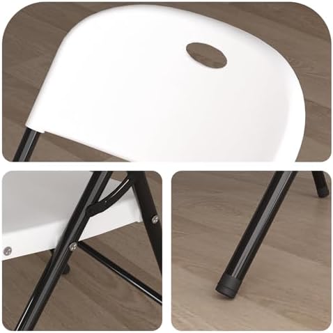 Nazhura 350 Weight Limit Heavy Duty Plastic Folding Chair with Reinfoced Steel Frame for Indoor and Outdoor, alternate view 5