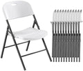 Nazhura 350 Weight Limit Heavy Duty Plastic Folding Chair with Reinforced Steel Frame for Indoor and Outdoor