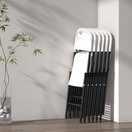 Nazhura 350 Weight Limit Heavy Duty Plastic Folding Chair with Reinforced Steel Frame for Indoor and Outdoor, alternate view
