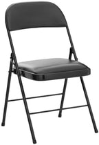 Nazhura Folding Chairs with Padded Vinyl Cushion Chairs with Comfortable Cushion and Durable Steel Frame for, alternate view