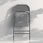 Nazhura Folding Chairs with Padded Vinyl Cushion Chairs with Comfortable Cushion and Durable Steel Frame for, alternate view