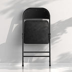 Nazhura Folding Chairs with Padded Vinyl Cushion Chairs with Comfortable Cushion and Durable Steel Frame for, alternate view