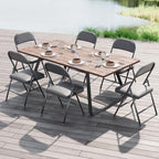Nazhura Folding Chairs with Padded Vinyl Cushion Chairs with Comfortable Cushion and Durable Steel Frame for, alternate view