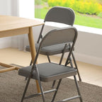 Nazhura Folding Chairs with Padded Vinyl Cushion Chairs with Comfortable Cushion and Durable Steel Frame for, alternate view