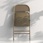 Nazhura Folding Chairs with Padded Vinyl Cushion Chairs with Comfortable Cushion and Durable Steel Frame for, alternate view