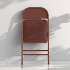 Nazhura Folding Chairs with Padded Vinyl Cushion Chairs with Comfortable Cushion and Durable Steel Frame for, alternate view