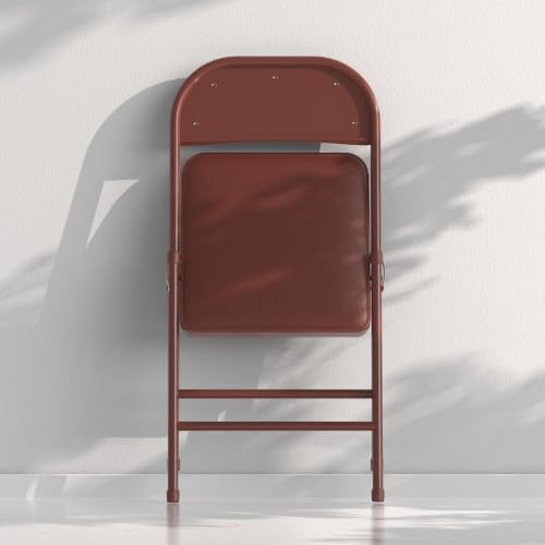 Nazhura Folding Chairs with Padded Vinyl Cushion Chairs with Comfortable Cushion and Durable Steel Frame for, alternate view