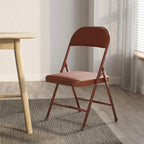 Nazhura Folding Chairs with Padded Vinyl Cushion Chairs with Comfortable Cushion and Durable Steel Frame for, alternate view