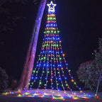 (New) Christmas Lights, Outdoor Christmas Decorations, 320 LED Waterfall String Lights, 8 Light Modes Chrsitmas