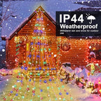 (New) Christmas Lights, Outdoor Christmas Decorations, 320 LED Waterfall String Lights, 8 Light Modes Chrsitmas, alternate