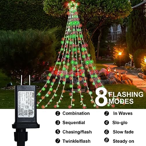 (New) Outdoor Christmas Decorations, 320 LED Hanging Twinkle Fairy String Lights Outside Tree Decoration Lights, alternate