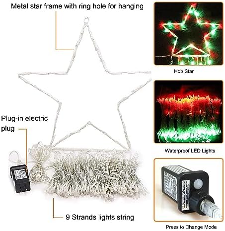 (New) Outdoor Christmas Decorations, 320 LED Hanging Twinkle Fairy String Lights Outside Tree Decoration Lights, alternate