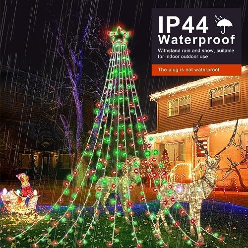 (New) Outdoor Christmas Decorations, 320 LED Hanging Twinkle Fairy String Lights Outside Tree Decoration Lights, alternate